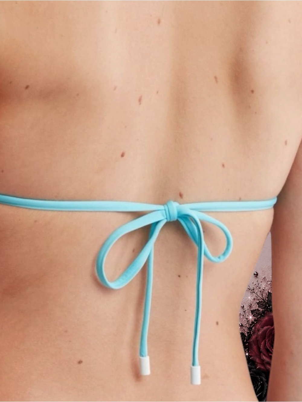 New NWT Women's Sanctuary Halter Two-Piece Swimsuit Blue Curacao - Medium - Picture 4 of 5